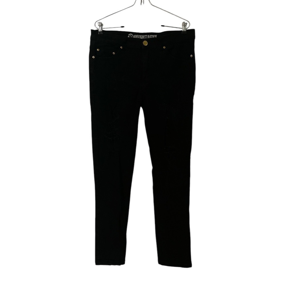 Argonaut Nation Black Distressed Skinny Jeans sz 32x30